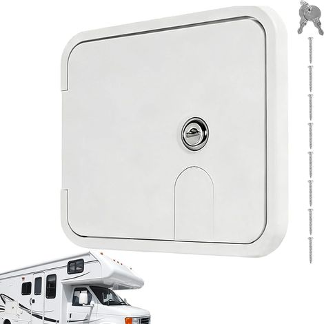 Wohnmobil Zugangstür Rostbeständige Camper Abdeckung Elektrische Fachbereich Zugangsklappe für Wohnmobil, Caravan, Trailer, Kabel Inspektionsöffnung, Wartungsklappe mit Schloss (1/5)