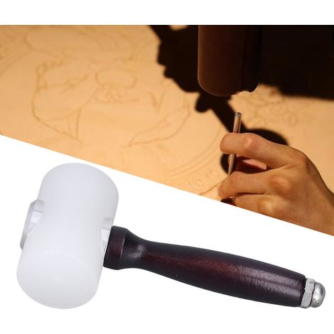 Marteau à sculpter le cuir en nylon, marteau à sculpter le cuir fait main, outil de sculpture sur cuir. (1/5)