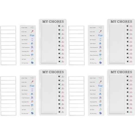 Beyamis Tableau de tâches ménagères détachable, réutilisable et portable, avec 4 pièces, idéal pour organiser vos voyages et vos messages. (1/5)