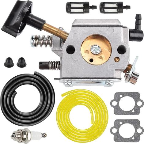 Carburatore per soffiatore a zaino Stihl BR320 BR320L BR340 BR340L BR380 BR400 BR420 BR420C SR320 SR340 SR380 SR400 SR420 con guarnizione, candela, tubo del carburante e filtro. (1/5)