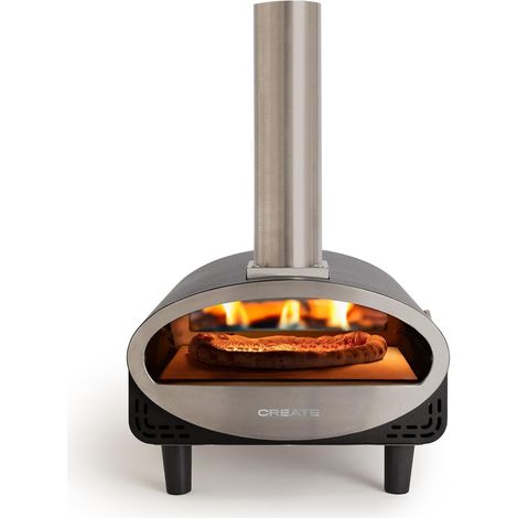 Pizza Maker Advance/Four à granulés pour pizzas à la pierre/pizza jusqu'à Ø30 cm, chauffage rapide, contrôle de la température, température jusqu'à 500 °C, usage extérieur, 53 x 36,8 x 58 cm