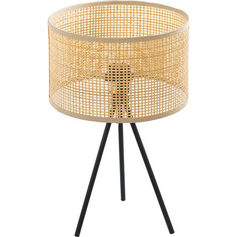 Lampe de Table Métal/Osier1Xe27 Max40W Non Inclus °Écran 25X40 Cm °25X14,5 Cm (1/5)