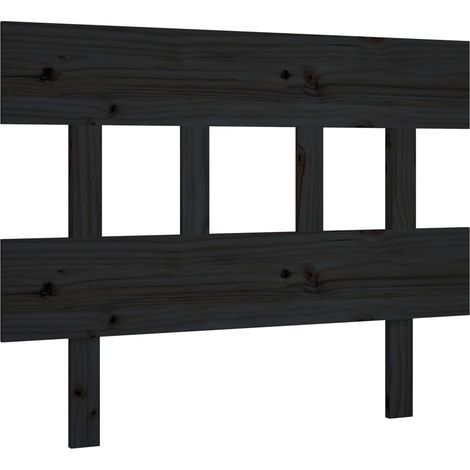 Maison Exclusive - Kopfteil Schwarz 93,5x3x81 cm Massivholz Kiefe