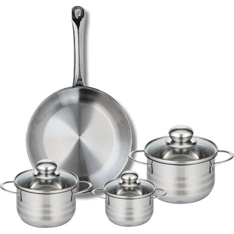 Ensemble de 1 Poêle de cuisson 28 cm et 3 faitouts 12, 14 et 16 cm Elo Profi Brillant (1/5)