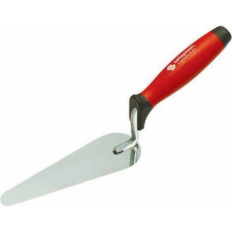 Taliaplast – Truelle langue de chat inox 14cm souple – Manche ergonomique bi-matière – Pour plâtriers et façadiers – 431501