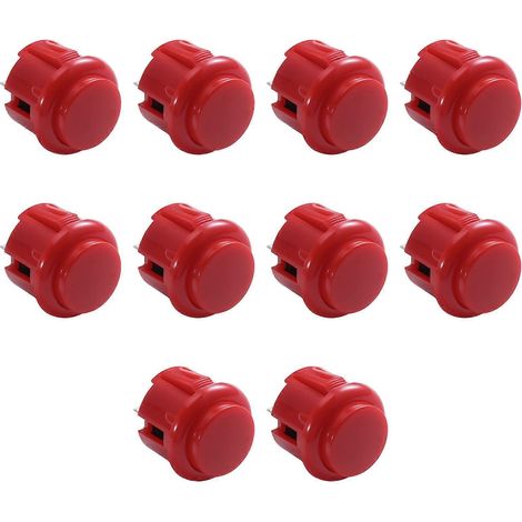 10 interrupteurs à bouton-poussoir d'arcade Paulaner de 24 mm, micro-interrupteurs à bouton-poussoir ronds, compatibles avec les kits d'arcade DIY. (1/5)