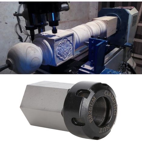 Porte-outil à pince hexagonale ER25 pour tour CNC et machine à graver (1/5)