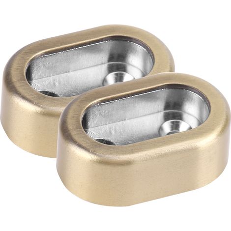 Supports De Barre Penderie En Alliage De Zinc - Fixation Pour Tringle À Vêtements Ovale 16x32mm - Finition Bronze - Lot De 2 (1/5)