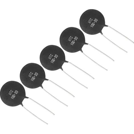 NTC Thermistances Résistances 5pcs 10 Ohm NTC10D-20 Sensibilité Courant Limiteur Température Capteur pour Mesure Température Noir (1/5)