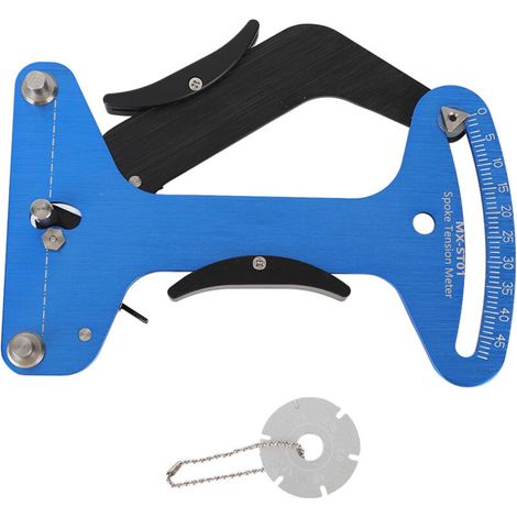 Tensiomètre de rayons de vélo, échelle réglable et précise, outil de vérification des rayons de roue en alliage d'aluminium pour le calibrage des jantes de vélo