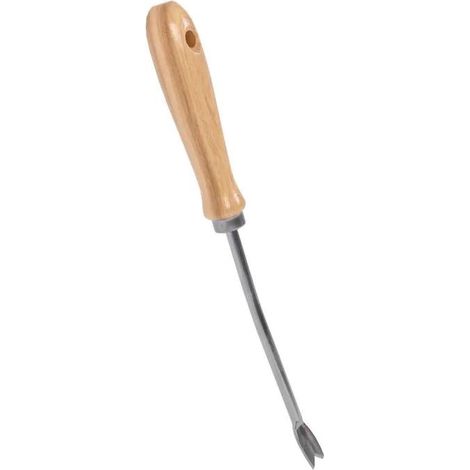 Désherbeur Manuel Extracteur de Mauvaises Herbes Acier Galvanisé et Manche en Bois de Frêne 31 cm - PANGIVO
