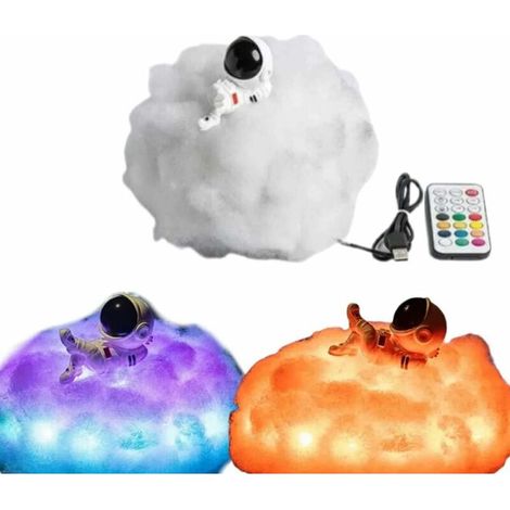 Lampe d'astronaute de nuages colorés à LED - Lampe d'astronaute à LED avec effet arc-en-ciel comme veilleuse pour enfants BLOW (1/5)