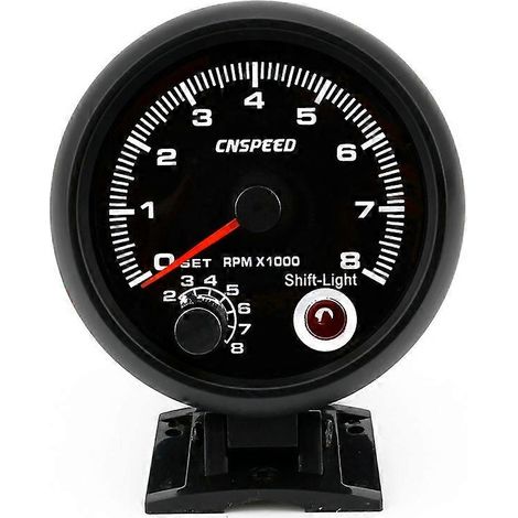 80-mm-Drehzahlmesser, kompatibel mit Pkw, 0–8000 U/min, geeignet für 4-, 6- und 8-Zylinder-Motoren, 7 Farben, LED-Beleuchtung, Geschwindigkeitsanzeige, 12 V YC100142-CN (1/5)