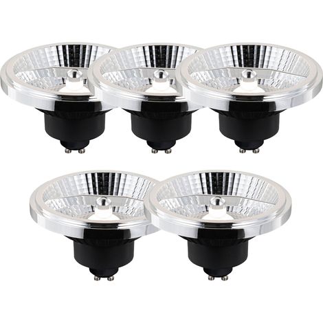 Set of 5 Smart GU10 Dimmable LED Bulbs AR111 10W 800 lm 2200 - 6500K