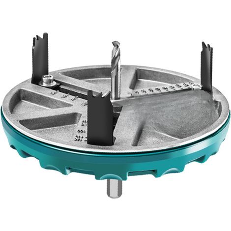 Ouvre-trous universel multifonctionnel pour le travail du bois, outil de perçage réglable, scie cloche réglable, diamètre de perçage réglable de 45 à 130 mm, outil de coupe pour le travail du bois, ou (1/5)