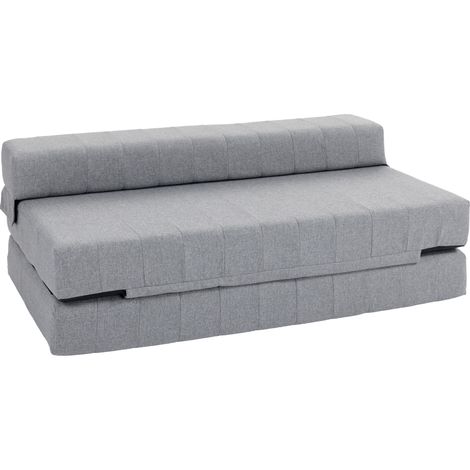 CHICFURN Divano letto pieghevole 138x80x50 cm in poliestere grigio 2 in 1 senza montaggio (1/5)