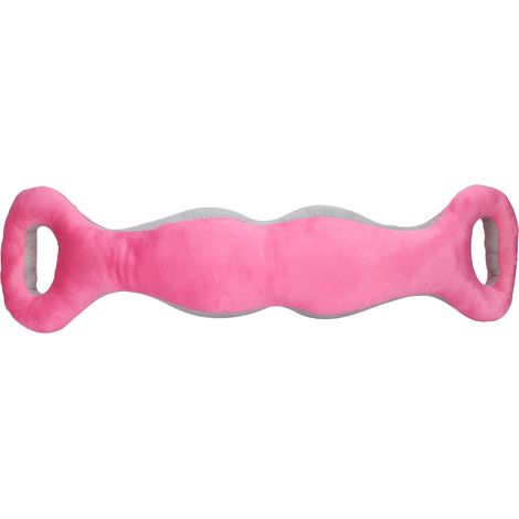 Bande d'étirement yoga douce en tissu rouge rose, ceinture d'exercice intérieure en peluche pour stretching à domicile (1/5)