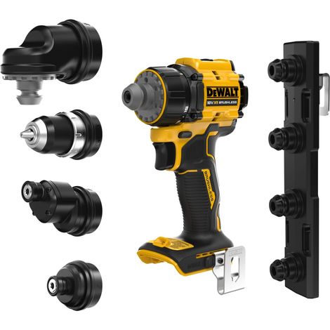 Trapano avvitatore multitesta DeWalt DCD803NT-XJ 18V XR Brushless con 4 teste