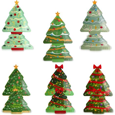 30 Pièces Assiettes de Fête de Noël,Vaisselle de Fête de Noël Décoration (1/5)