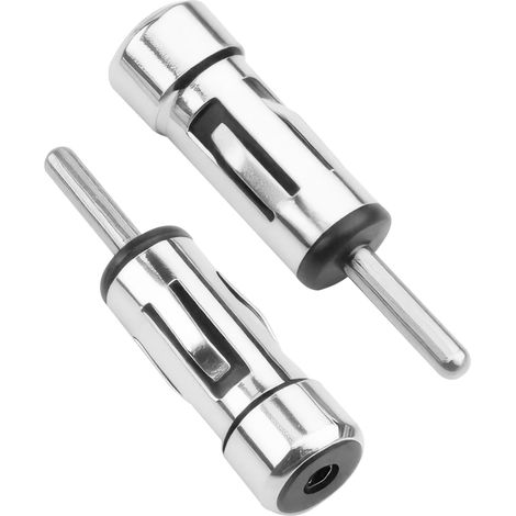 Adaptateur d'antenne Autoradio, DIN mâle vers ISO Femelle Antenne Voiture Prise Car Radio Antenna Adapter pour Universel Véhicule avec Embout Unité Récepteur Stéréo Amplificateur Modulateur Radio FM (1/5)
