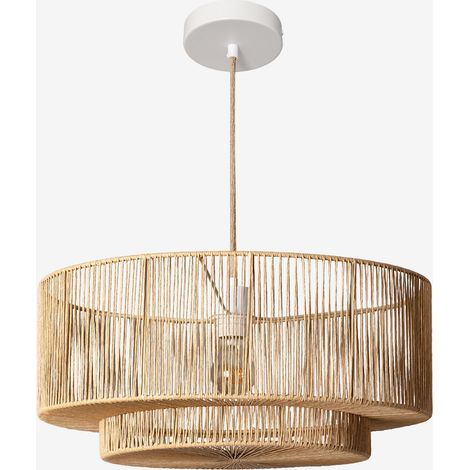 Lampada sospensione interna effetto rattan, 50cm (1/4)