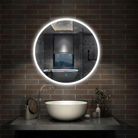 60 cm Rund LED Spiegel Touch Schalter (1/5)