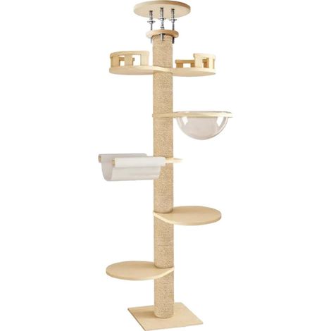 Katzenbaum, 6 Etagen, höhenverstellbares Design, 1 Set (1/2)