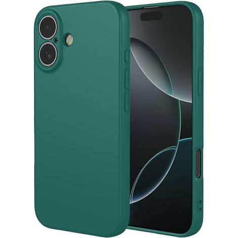 Compatible avec iPhone 17, coque souple en TPU antichoc, protection antichoc, noir et vert. (1/5)