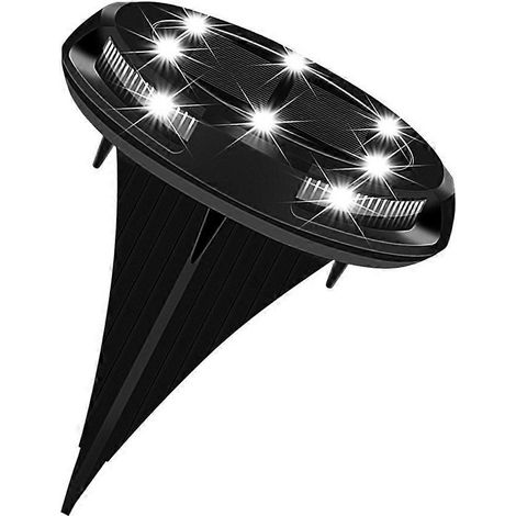 Lampe solaire de jardin pour aménagement paysager, 1 lampe de sol extérieure à 10 LED. (1/5)