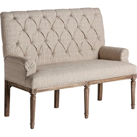 Fauteuil Hestroff élégant en bois de mango beige - Beige sable fin et élégant (1/5)
