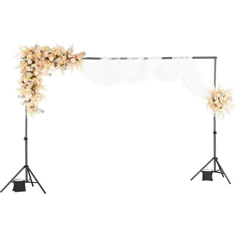 Verstellbare, tragbare und stabile Fotohintergrundkulisse, 2 x 3 m, mit 5 Querstangen, ideal für Hochzeiten, Foto- und Videostudios, Partys (1/5)