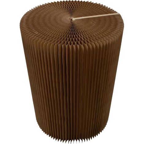 PaPeer PAPER ART FURNITURES Table pliante / table d'appoint en papier, 76x50cm (LxD) Meubles en carton, gain de place, design en papier - Marron (1/5)