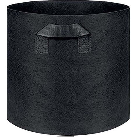 Pot En Tissu Non Tissé - Avec Poignées Renforcées - Pour Culture De Pommes De Terre Tomates Légumes Et Fruits - Noir - 1 Pièce (1/5)