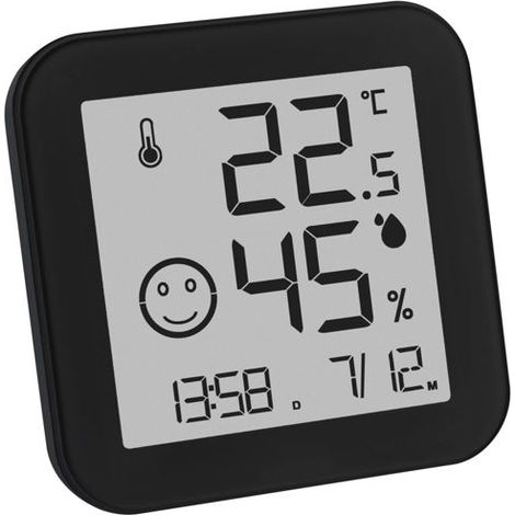 TFA Dostmann BLACK & WHITE Thermo-/Hygrometer Schwarz 30.5054.01 (1/5)