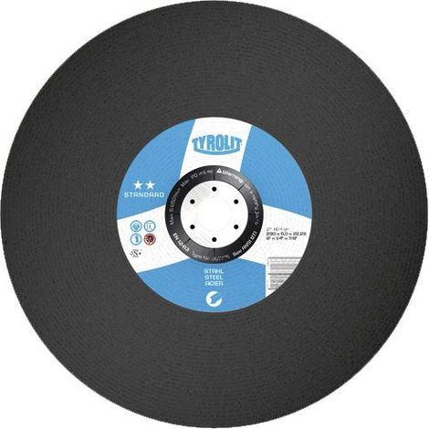 Tyrolit Standard Schruppscheibe (Schleifscheibe) ø 125x6 mm für Metall Form 27