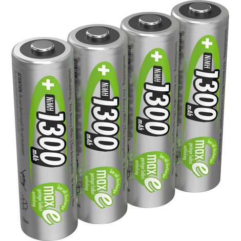 Ansmann maxE HR06 Batteria ricaricabile Stilo (AA) NiMH 1300 mAh 1.2 V 4 pz. (1/5)