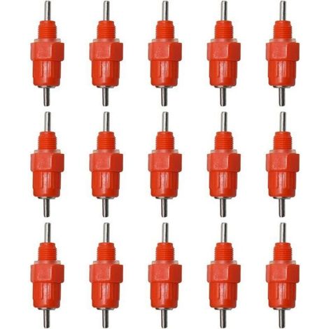 Abreuvoirs automatiques à tétine pour volailles (poulets, canards et autres volailles), lot de 15 unités. (1/4)