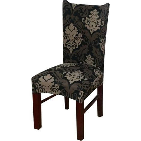 Housses De Chaise De Salle à Manger Housse De Chaise Extensible, Housse De Chaise De Salle à Manger Extensible Imprimée Lavable Amovible Pour Cuisine, Hôtel, Restaurant, Cérémonie Taille Universelle (1/5)