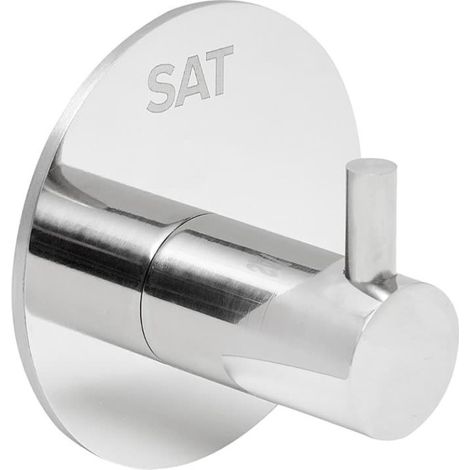 Swiss Aqua Technologies Patère murale adhésive en acier inoxydable, chrome brillant (HACEKNALEP1K)