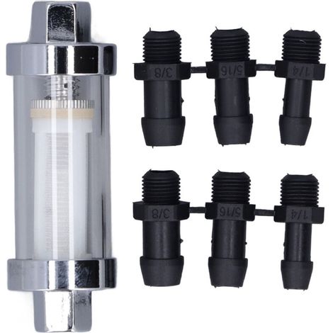 Filtre à carburant universel 3/8in 1/4in 5/16in raccord avec 6 pièces connecteur de remplacement pour 9706 (1/5)