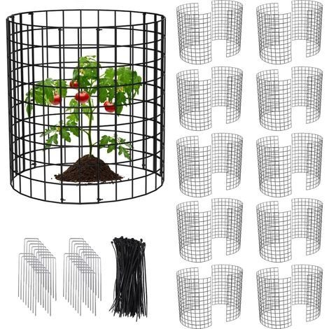 Cage à Plantes Contre Animaux,Protecteurs de Plantes Contre Les Animaux,42.8 x 33cm Grillage de Protection Extensible,Protection Plantes Arbustes et Légumes Contre Les Animaux (10 pcs) (1/5)