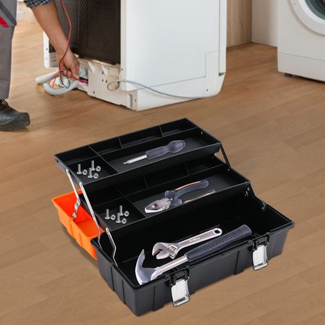 Werkzeugkoffer Organizer, Multifunktions-Kunststoff-Werkzeugkoffer, tragbare Werkzeugaufbewahrungsbox (1/5)