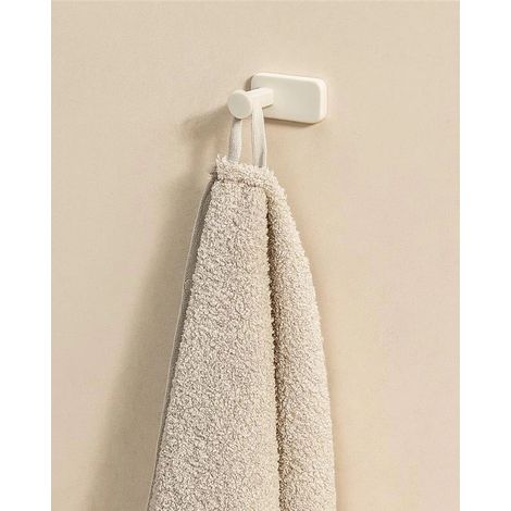Appendino bagno in acciaio inox bianco cubik