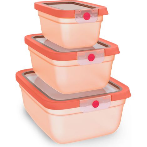 Boîtes de conservation oneClick Set Orange - 100% étanche - 3 pièces (1/5)