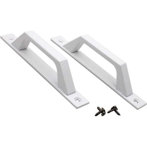Poignée de porte en alliage d'aluminium avec poignée de porte de cuisine en aluminium et plastique montée sur verre (1/5)