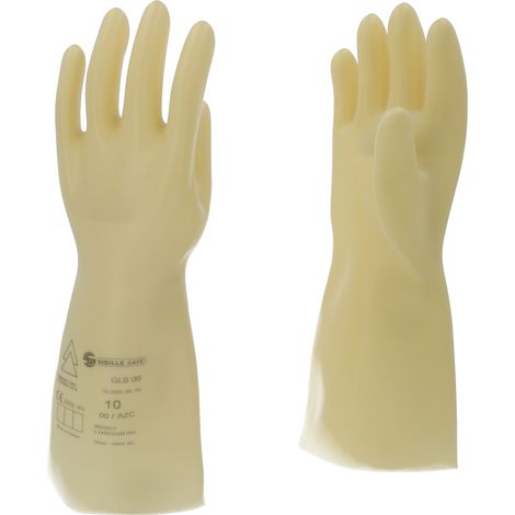 KS TOOLS Elektriker-Schutzhandschuh mit Schutzisolierung, Größe 10, Klasse 00, weiß ( 117.0048 )