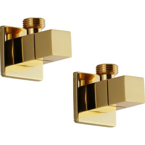 Coppia rubinetti sottolavabo modello quadro colore oro Sphera  Oro