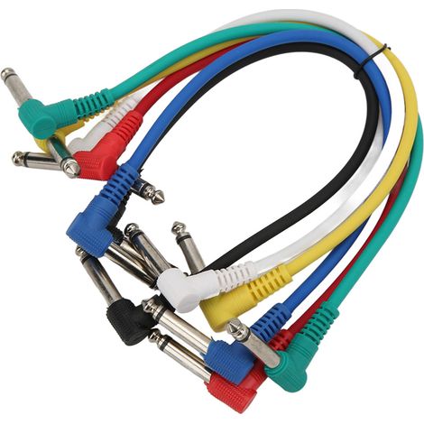 6 Cordons Blindés pour Guitare Électrique et Basse - Set Anti-Interférences (1/5)