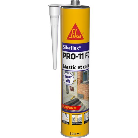 Mastic de fixation Sikaflex PRO 11 FC Purform – Blanc – 300ml – Haute adhérence et élasticité permanente – Polymérisation rapide sous humidité