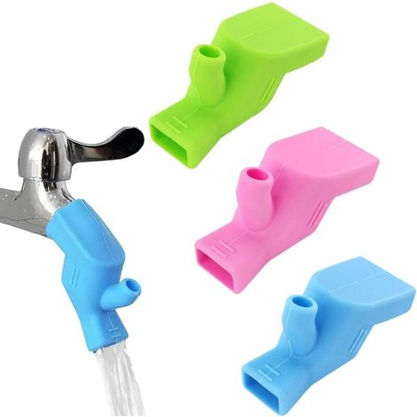 FOREHILL 3 pezzi prolunga per rubinetto per bambini, silicone alimentare per bambini, prolunga per rubinetto per bambini, estensioni per rubinetto per bagno e cucina, lavaggio mani e viso (1/4)